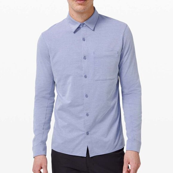 lululemon athletica Light Blue Casual Button Down Shirt - Picture 1 of 7